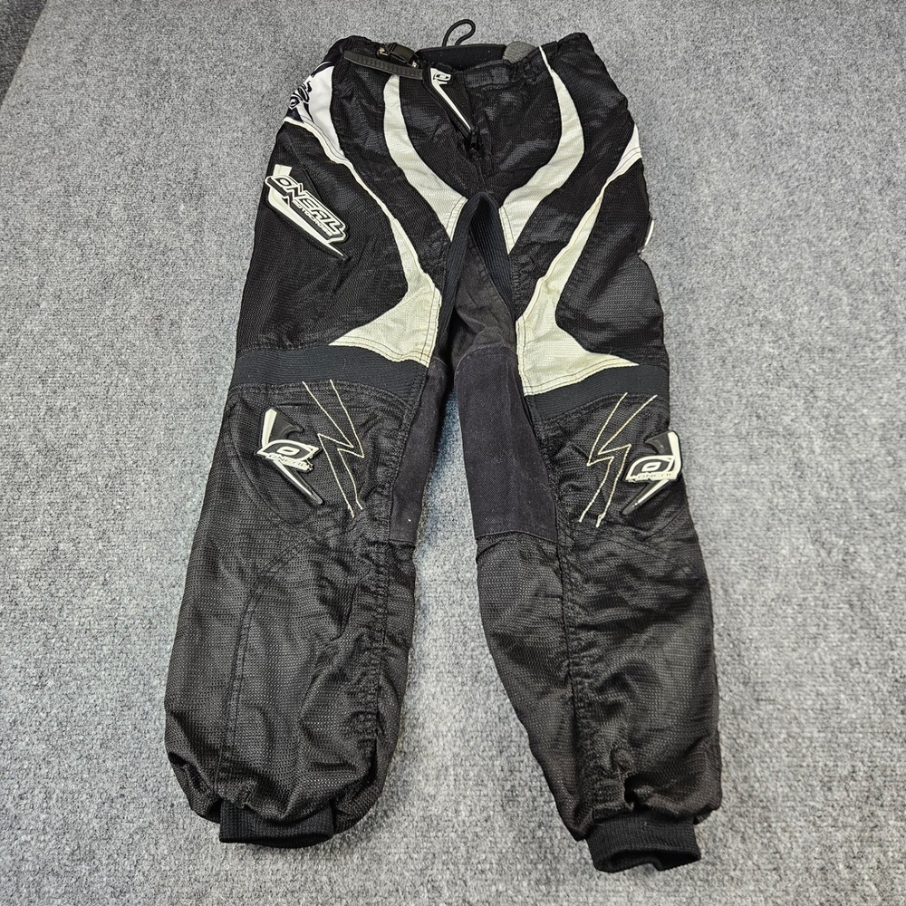 O'Neal Element Youth Motocross Pants Size 28 Black White MX Racing Gear Kids